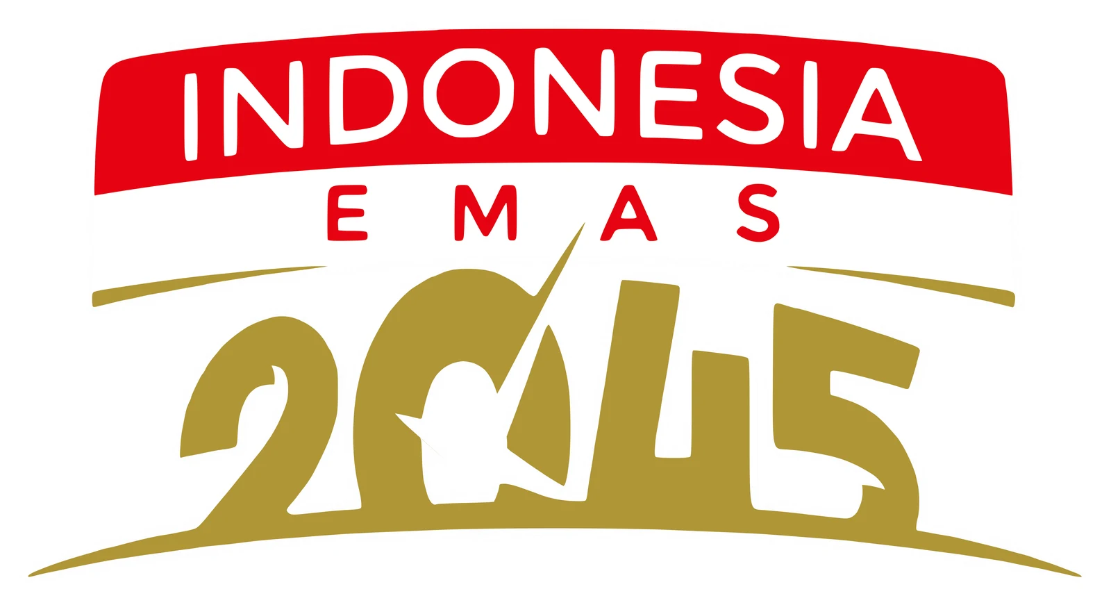 Contoh hasil cetak banner Indonesia Emas 2045
